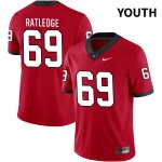 Youth Georgia Bulldogs NCAA #69 Tate Ratledge Nike Stitched Red NIL 2022 Authentic College Football Jersey TDC7654XD